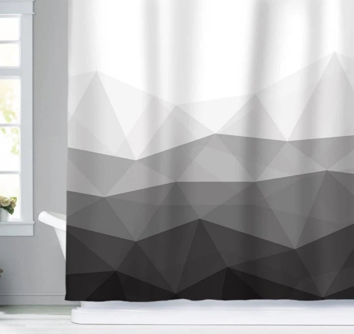 grey shower curtain